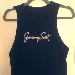 Jeremy Scott navy tank top